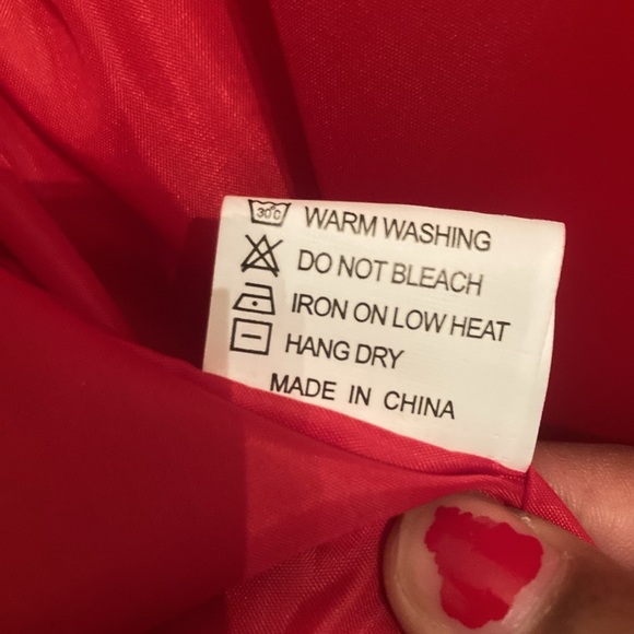 Red patent shiny red puffer jacket - Picture 5 of 6